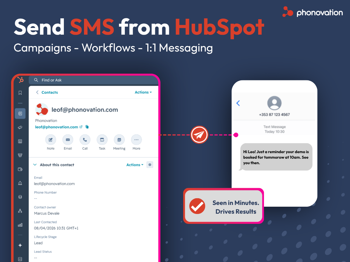 Send SMS from HubSpot